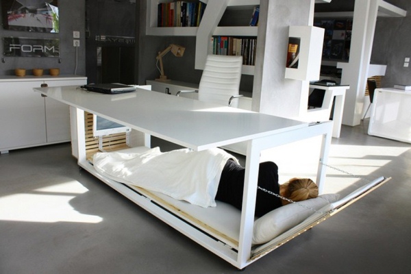 sleep under the table